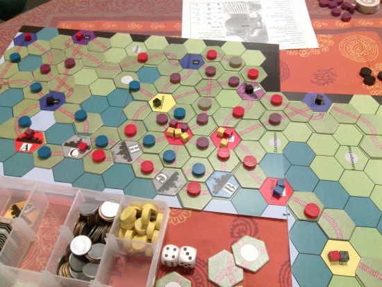 Age of Steam Holland map after the game